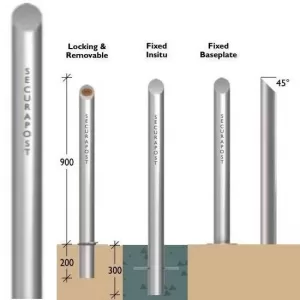 Securapost Regal Stainless Steel 150NB Fixed Bollards