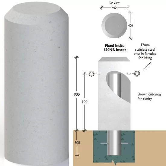 Russell Round Concrete Bollards - Sydney Core Drilling 0449850890